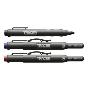 TRACER Clog Free Marker Kit - Black / Blue / Red 3 Pack