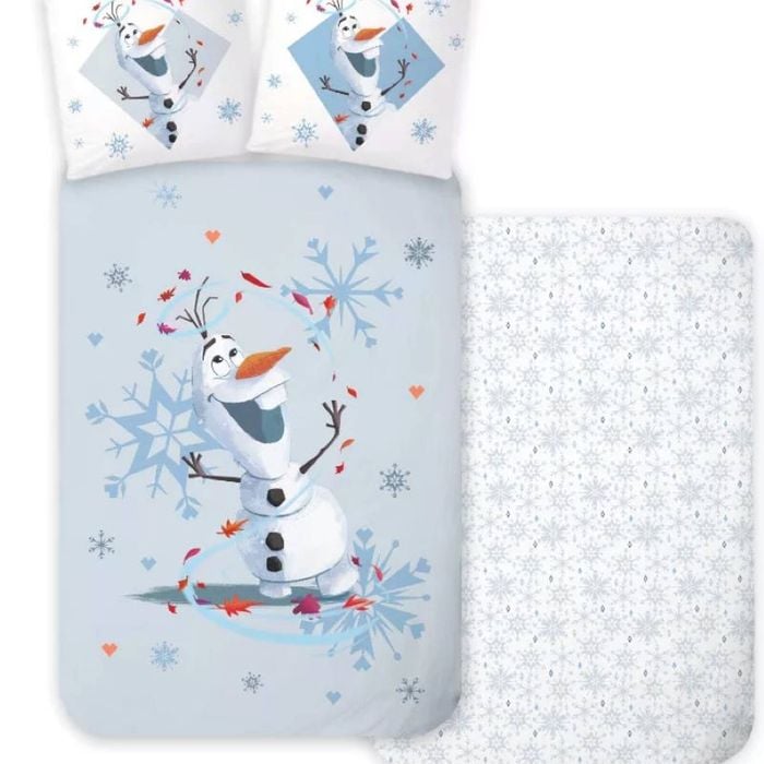 Disney Frozen Olaf Cotton Quilt Cover Set Toddler Bed Size