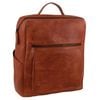 Pierre Cardin Italian Leather Unisex Backpack  w 15" Laptop Insert in Cognac