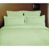 1000TC Self Striped Tailored Quilt Cover Set Green Queen 210 x 210 cm
