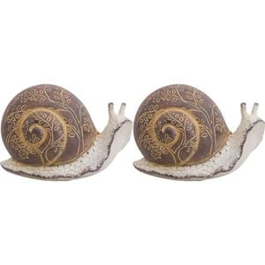 2PK LVD Rusty Snail Patrick Resin Figurine Display Decor 10.5cm