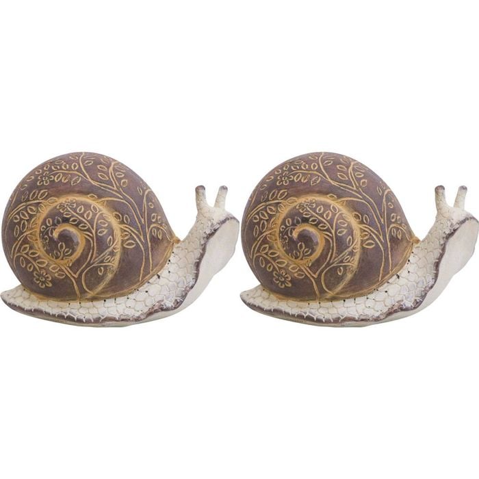 2PK LVD Rusty Snail Patrick Resin Figurine Display Decor 10.5cm