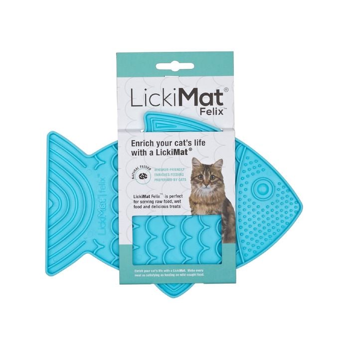 LickiMat Felix Slow Food Bowl for Cats - Turquoise