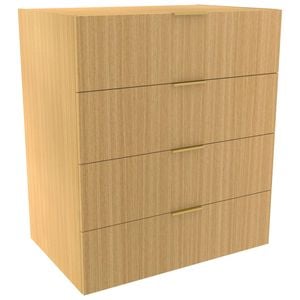 Lugna 1024 x 900 x 580mm Sand 4 Drawer Ready to Assemble Unit