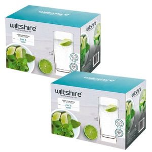 Wiltshire Plaza Long Glass Drink Tumblers 330ml | Set Of 12