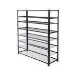 Handy Storage 1330 x 1410 x 410mm Black Boltless 8 Shelf Tote Unit - 1400 x 1250 x 400mm