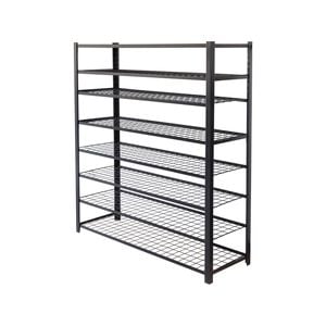 Handy Storage 1330 x 1410 x 410mm Black Boltless 8 Shelf Tote Unit - 1400 x 1250 x 400mm