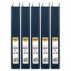 5x Marbig Clearview 3 D-ring Insert Binder A4 File 25mm Document Organiser Blue