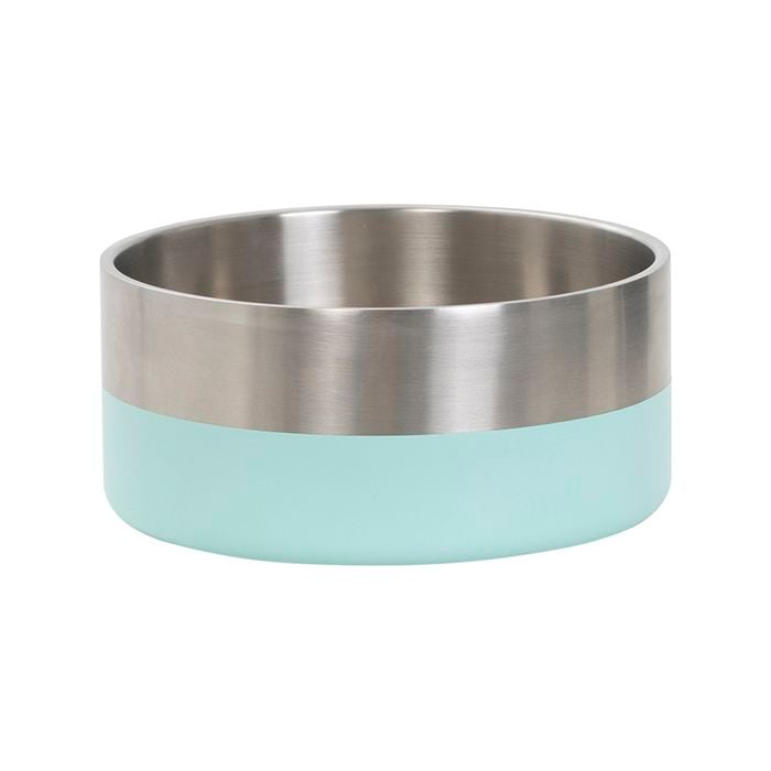 Baxter Bone Medium Mint Stainless Steel Double Walled Pet Bowl