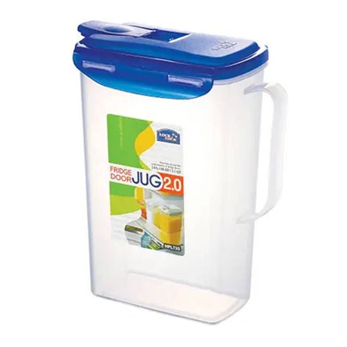 LocknLock 2L Water/Juice Jug Flip Lid 24cm Plastic Drink Storage Container