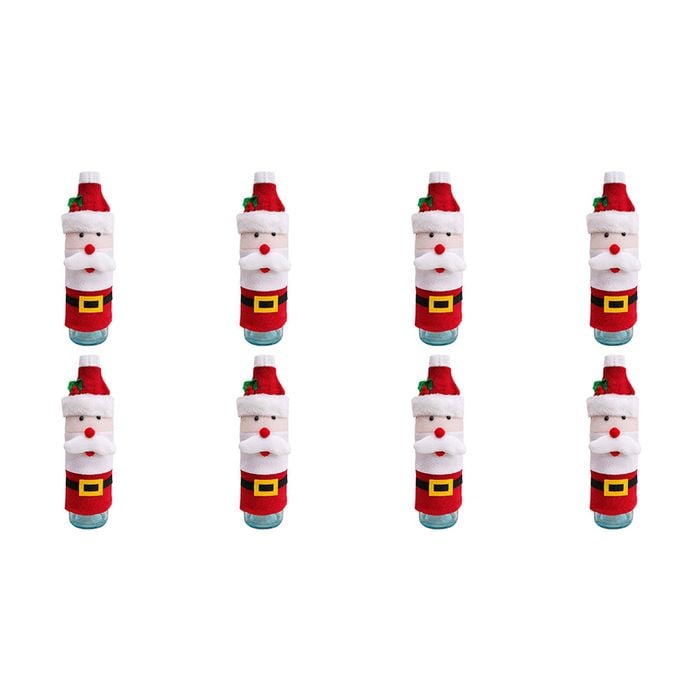 8x LVD Bottle Cover Santa Knit Decorative Barware/Serveware Home Kitchen Decor