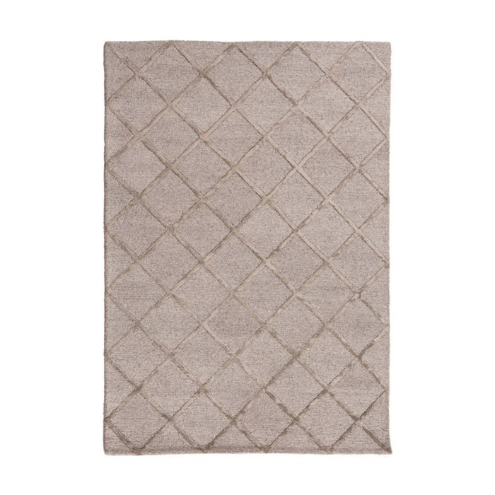 Colorscope shimmer diamonds contemporary indoor rug taupe 160x230cm