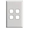 HPM Excel 4 Gang Grid and Plate White