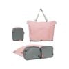 KOELE Pink Shopper Bag Tote Bag Foldable Travel Laptop Grocery KO-DUAL