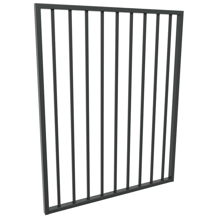 ProtectorAl 975 x 1200mm Monument Aluminium Square Picket Flat Top Pool Gate