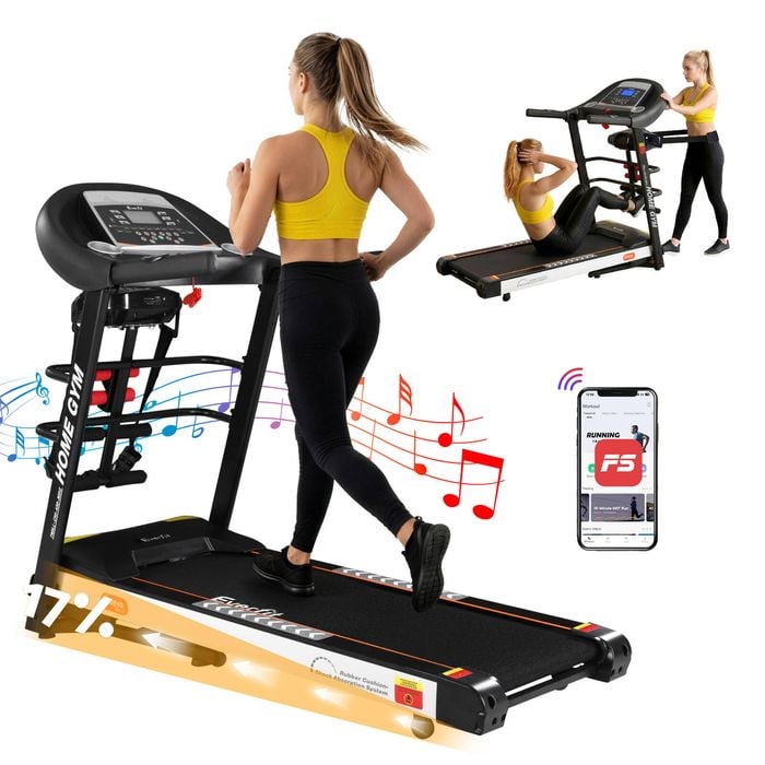 Everfit Treadmill Electric Home Gym Fitness Exercise Machine W/ Massager 450mm