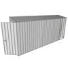 Build-a-Shed 0.8 x 4.5 x 2m Hinged Door Tunnel Shed With Single Sliding Side Door - Zinc