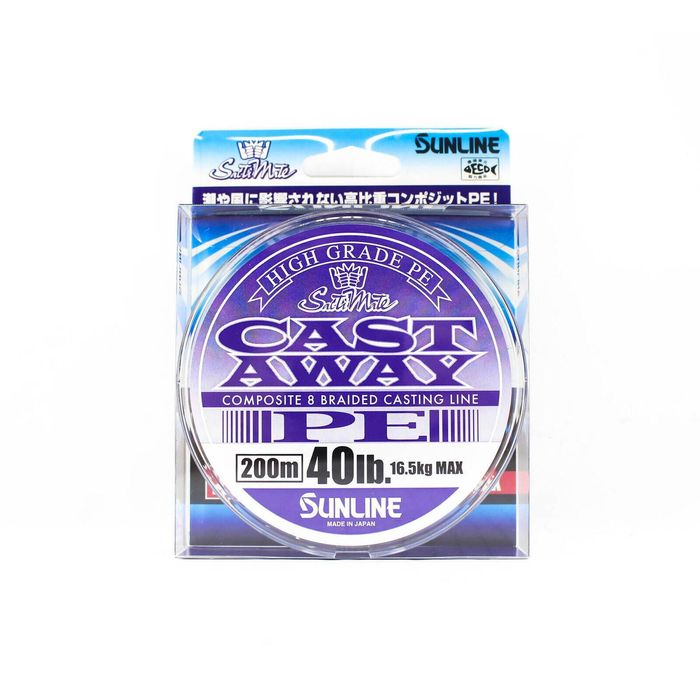 Sunline Cast Away Pearl Blue x8 Braid Fishing Line 150m 40lb