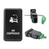 Switch Boss Green LED Push Switch fits Toyota Hilux (2005-2015) 120 Series (2003-2009) - Air Compressor