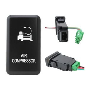 Switch Boss Green LED Push Switch fits Toyota Hilux (2005-2015) 120 Series (2003-2009) - Air Compressor