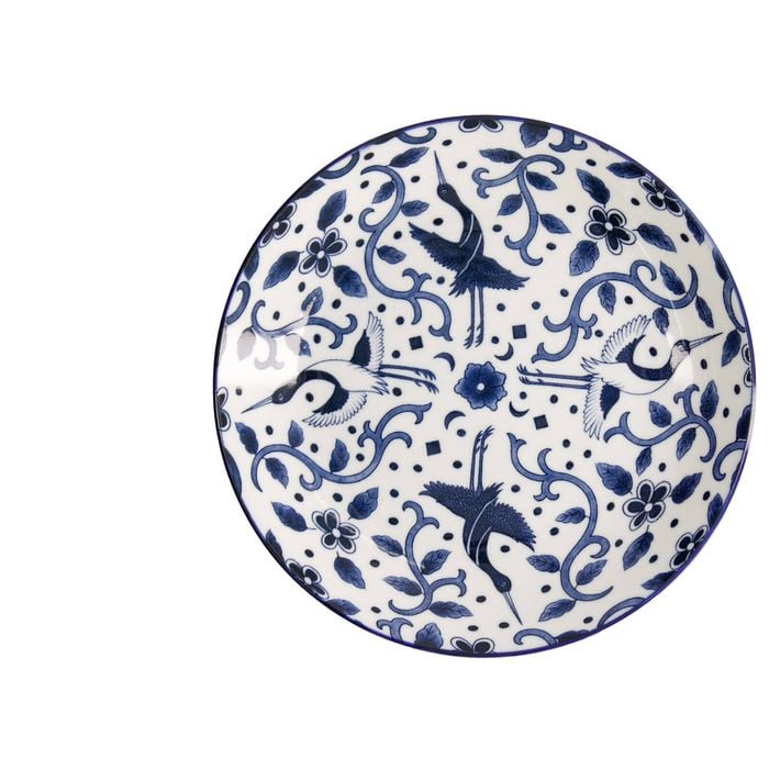 Tokyo Design Round Porcelain Maizuru Blue Plate Microwave Dishwasher 25cm