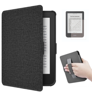 StylePro Combo Kobo Clara Case With Hand Strap And Screen Protector, Black