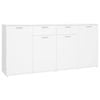 vidaXL Sideboard White Engineered Wood Side Cabinet Storage Home Organiser