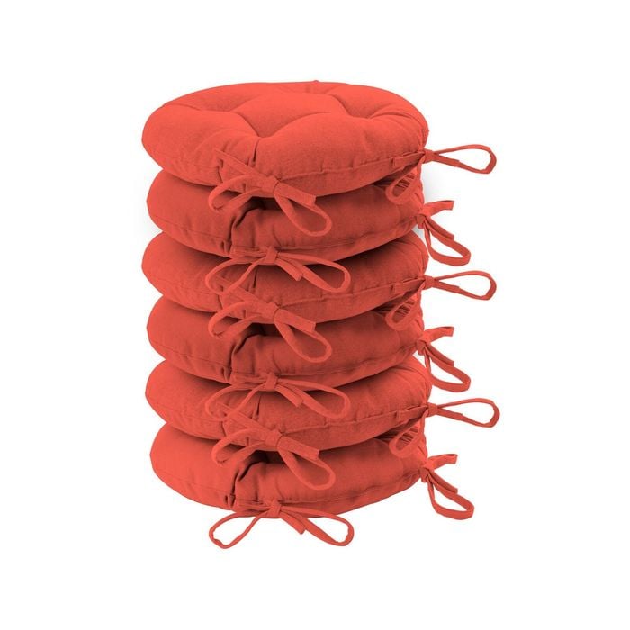 Harbour Housewares Round Dining Chair Seat Cushions - Pack Of 6