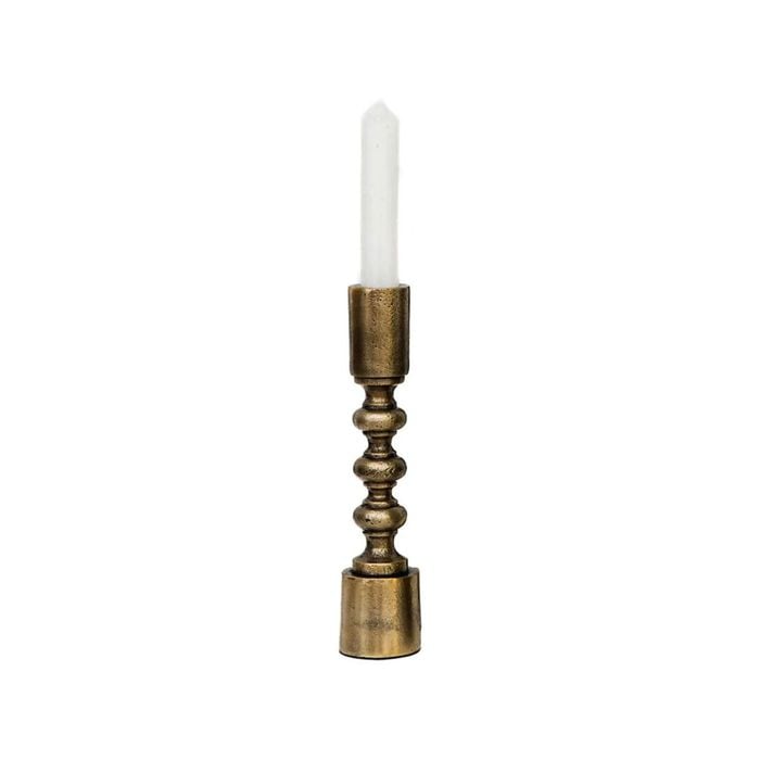 Ssh Collection Ripple 22cm Single Candle Stand - Brass