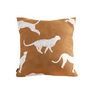 SOGA 50cm Throw Pillow – Brown and White Cheetah Animal