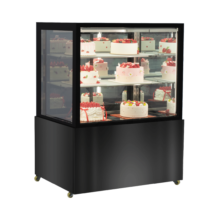 Exquisite Three Tiers Mirror Cake Display Refrigerators 900mm Width