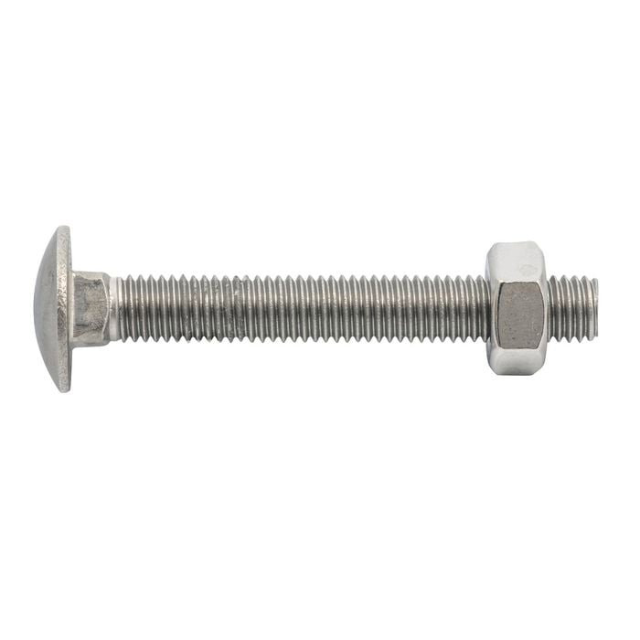 Zenith M12 x 200mm 316 Stainless Steel Coach Head Bolt And Nut