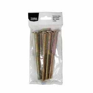 Taskmaster Brass M8 x 100mm Connector Bolt - 4 Pack