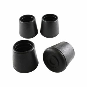 Surface Gard 29mm Black Round External Rubber Chair Tips - 4 Pack