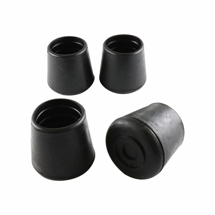 Surface Gard 29mm Black Round External Rubber Chair Tips - 4 Pack