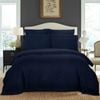 Fabric Fantastic 1000tc Ultra Soft Striped Queen Size Midnight Blue Quilt/doona/duvet Cover Set
