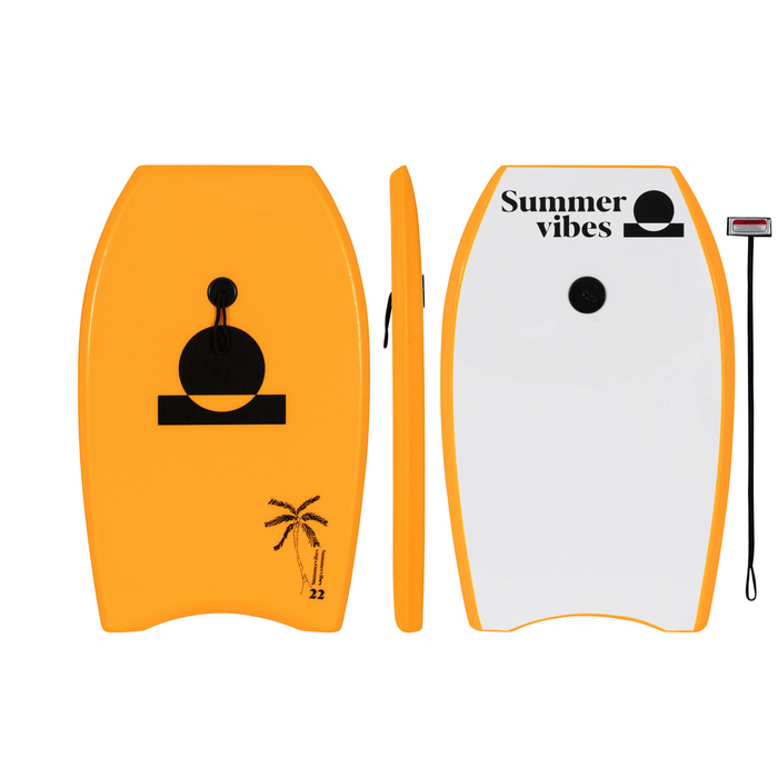 Summer Vibes 22" Mini Bodyboard / Kick Board 56cm - Orange White