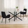 Rectangular Glass Dining Table Black