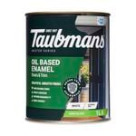 Taubmans 1L White Semi Gloss Oil Based Enamel