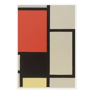 Galrie Piet Mondrian's Iconic Composition with Red, Blue, and Yellow-Abstract Art Print, Poster Only, A1 60 x 84cm (23 x 33inch)
