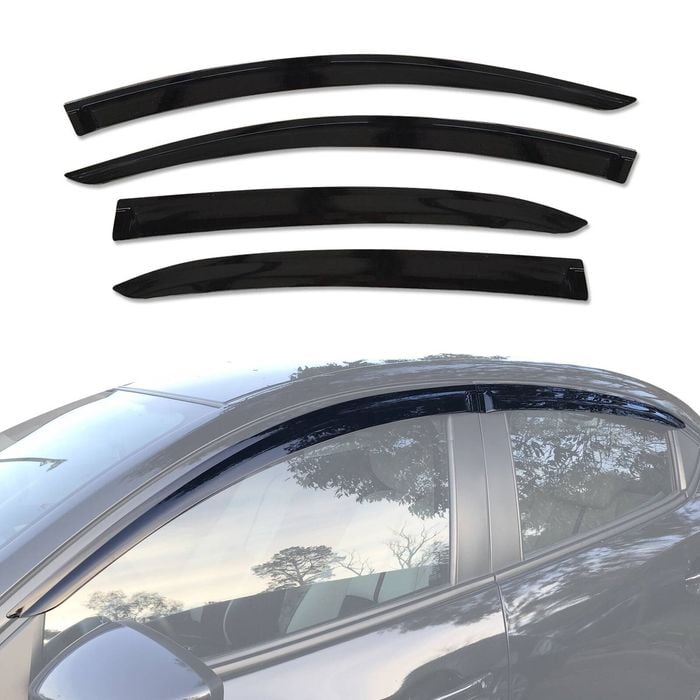 AUSGO Injection Weather Shields for Mazda 2 2014-Onwards Weathershields Window Visors Wind Deflectors
