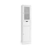 Costway Narrow Floor Storage Cabinet Tall Slim Bathroom Organizer White