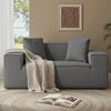 Homfurn 164 cm Sofa, corduroy deep-seat design, tool-free assembly, Grey