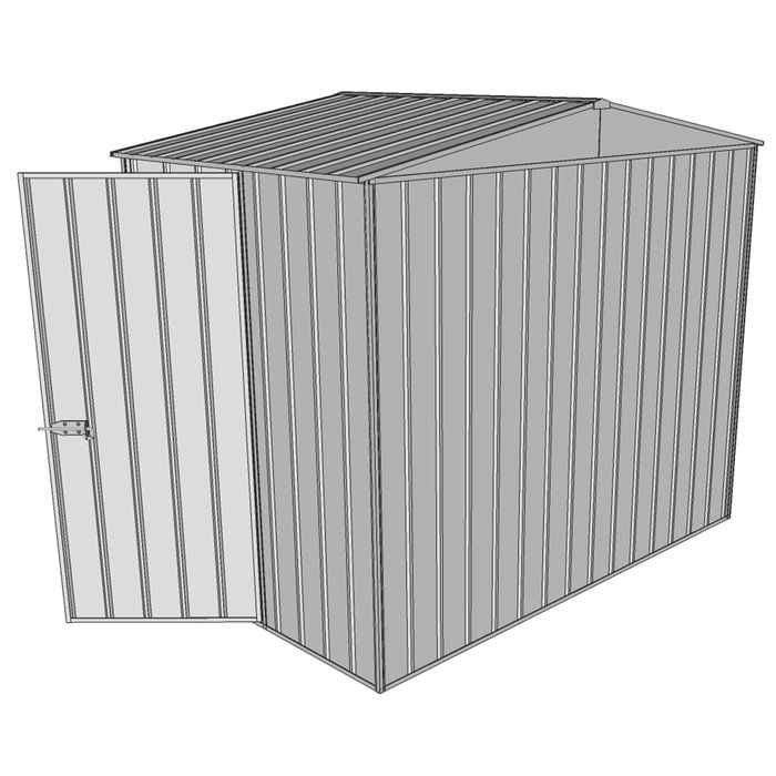 Build-a-Shed 2.3 x 1.5 x 2.3m Gable Single Hinged Side Door Shed - Zinc