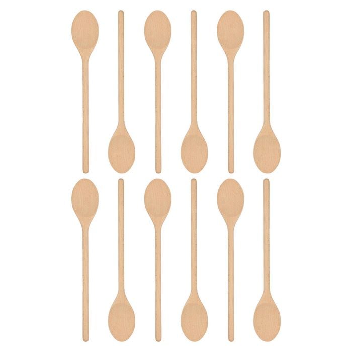 Argon Tableware Wooden Cooking Spoons - 35cm - Pack of 12