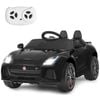Costway 12v Battery Powered Ride On Car Licensed Jaguar F-type Svr Toy Black