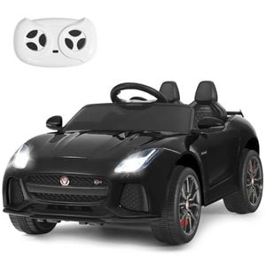 Costway 12v Battery Powered Ride On Car Licensed Jaguar F-type Svr Toy Black