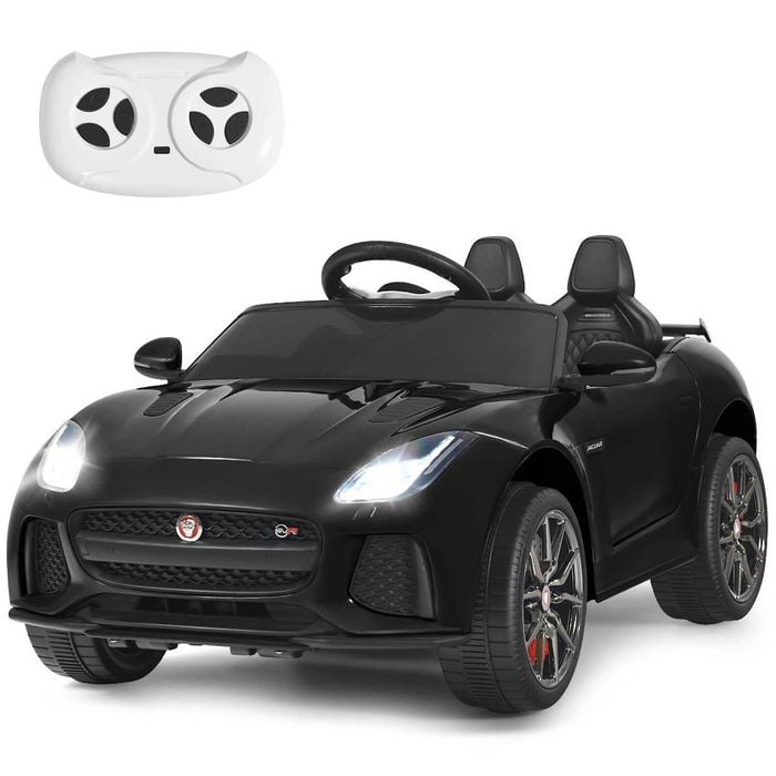 Costway 12v Battery Powered Ride On Car Licensed Jaguar F-type Svr Toy Black
