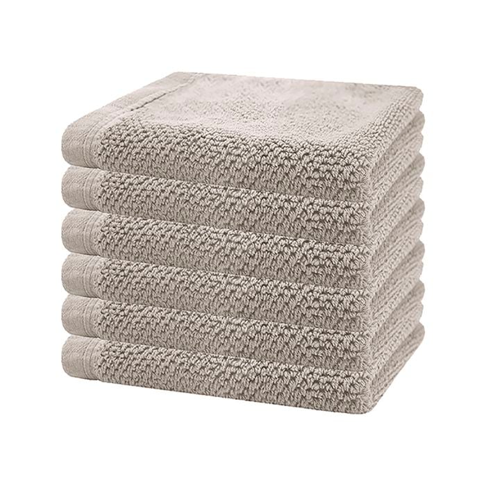 Angove 6pack Face Washer 33x33cm Pebble