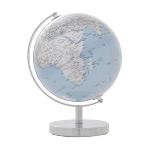 Gibson Gifts Silver Blue Globe 14.2cm Tabletop Home Decoration